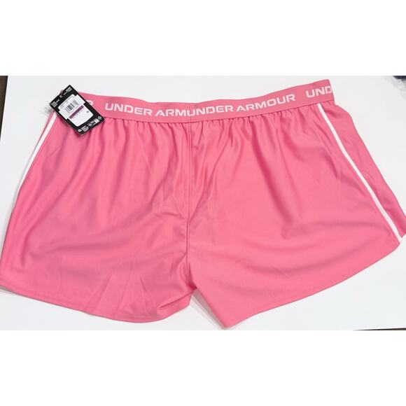 Under Armour Women’s Loose Tech Play Up Shorts 2XL Pink - Picture 5 of 7